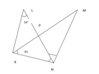 In the figure above, KLÇNM, LN bisects 54° and angle MKN is 35°, calculate the size of angle KMN.
